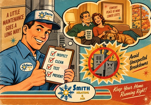 Fall Maintenance Reduce Breakdowns - Smith Heating and Air Fall Maintenance Reduce Breakdowns